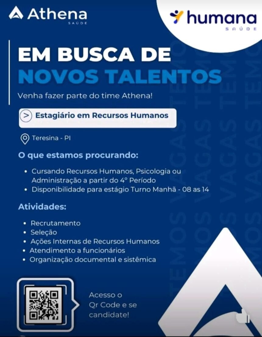 Vaga de estágio para RH