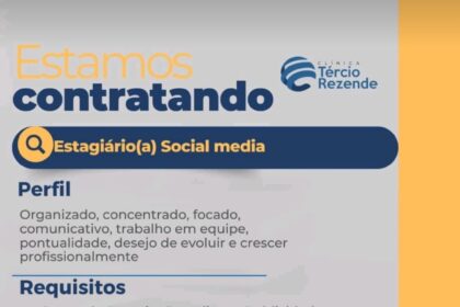 Vaga de estágio para Social Media