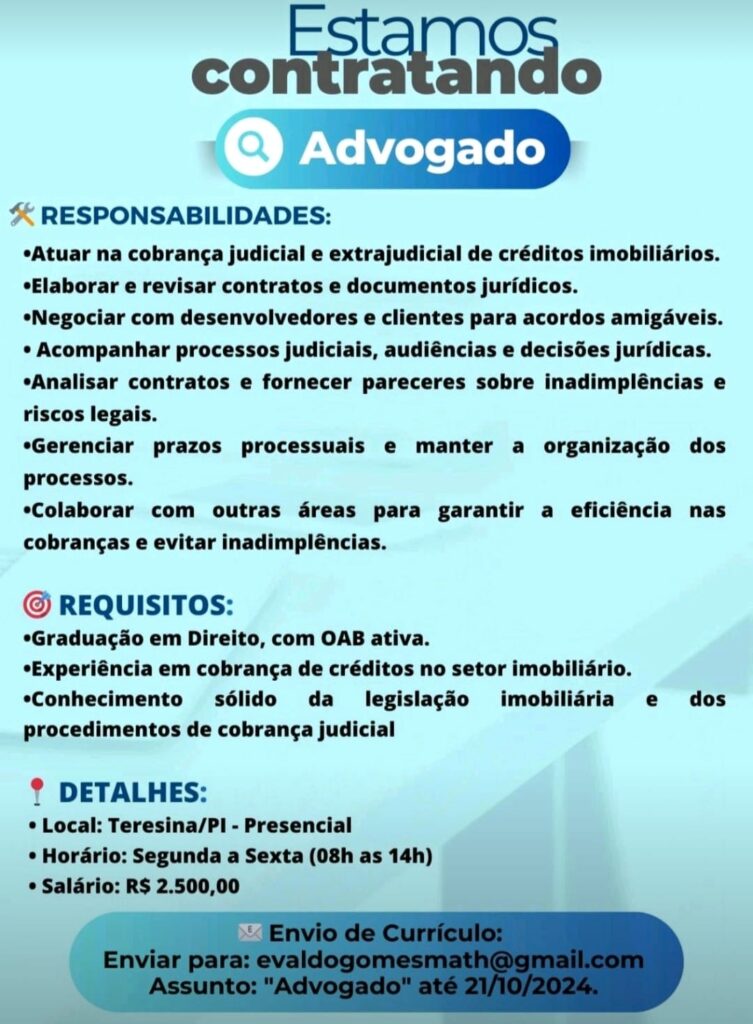 Vaga para Advogado