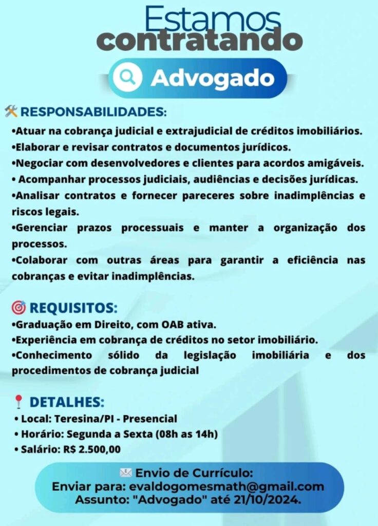 Vaga para Advogado 