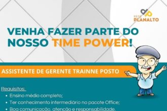 Vaga para Assistente de Gerente Trainne Posto