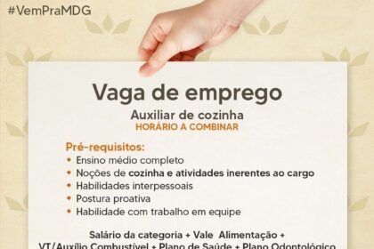 Vaga para Auxiliar de Cozinha