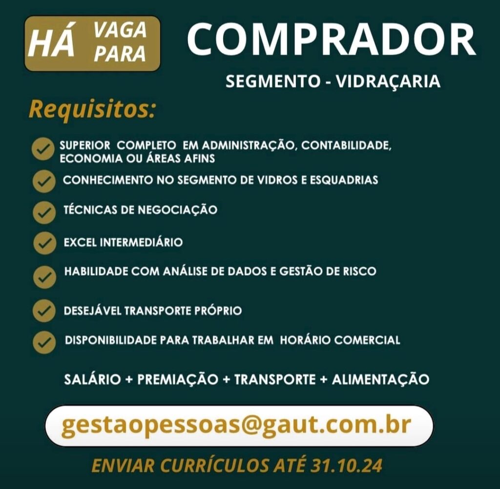 Vaga para Comprador