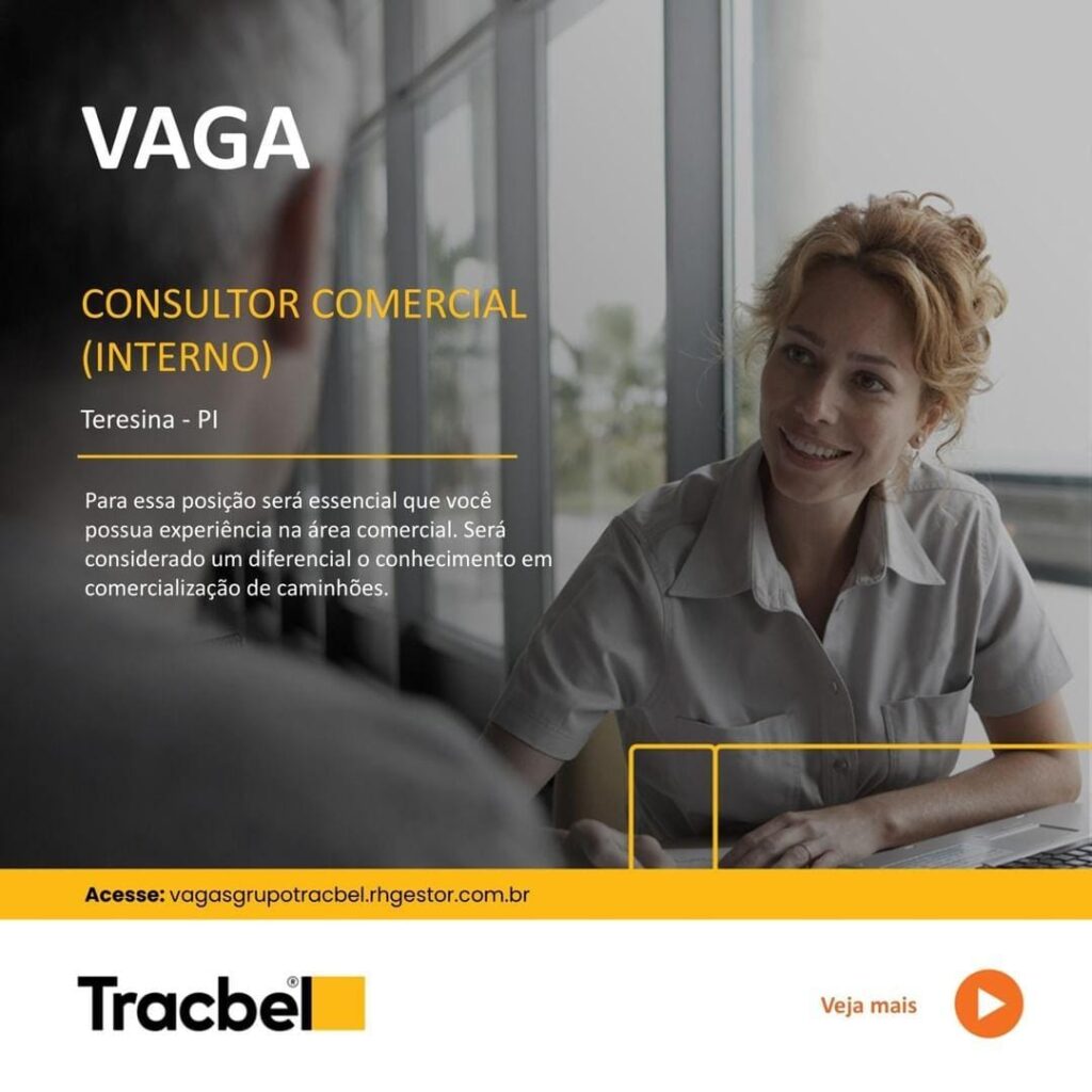 Vaga para Consultor Comercial (Interno)