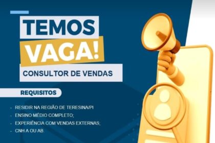 Vaga para Consultor de Vendas