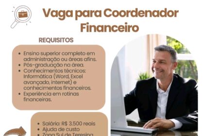 Vaga para Coordenador Financeiro