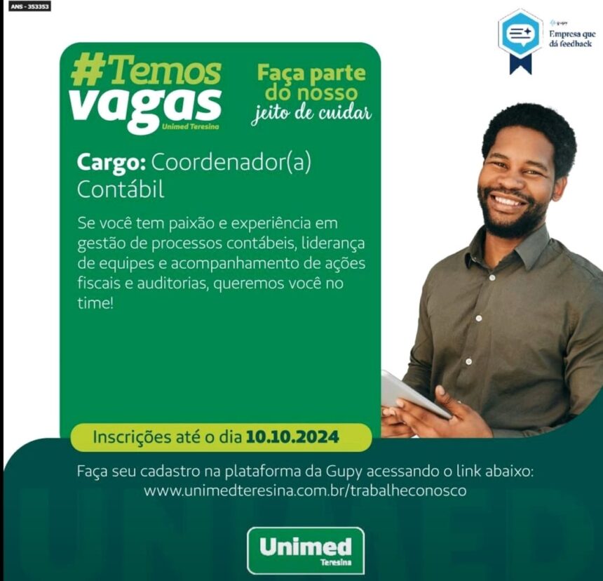 Vaga para Coordenador(a) Contábil