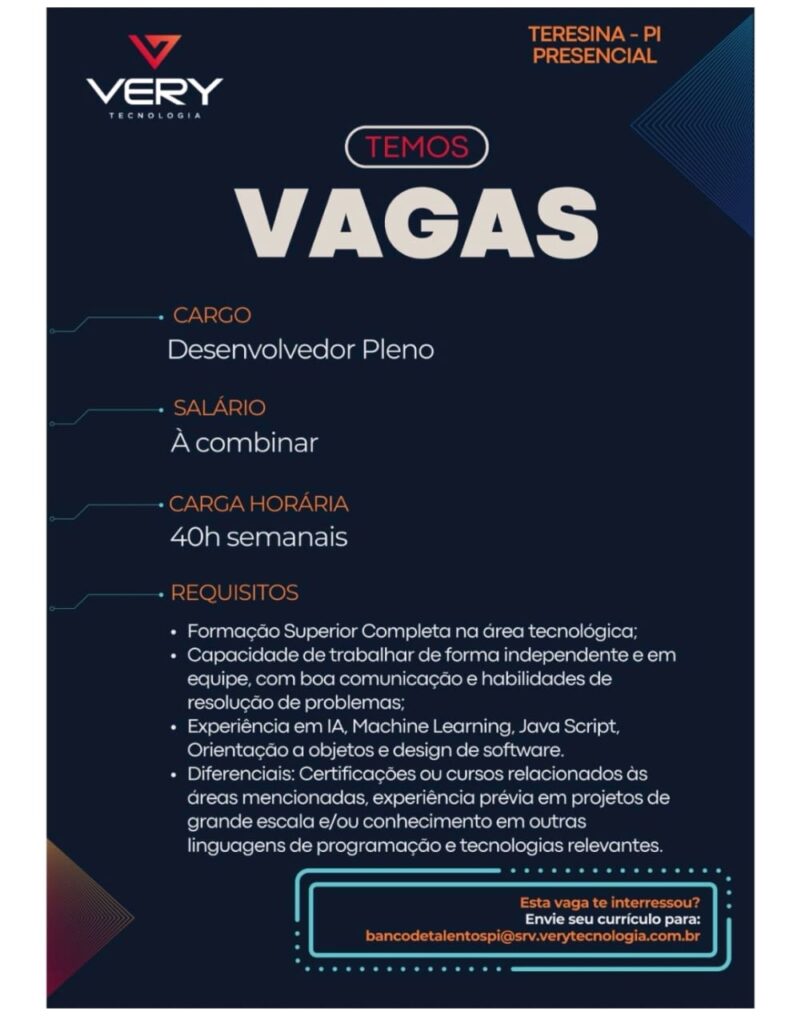 Vaga para Desenvolvedor Pleno