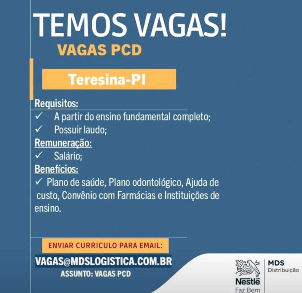 Vaga para PCD