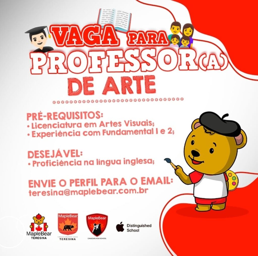 Vaga para Professor(a) de Arte