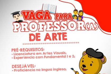 Vaga para Professor(a) de Arte