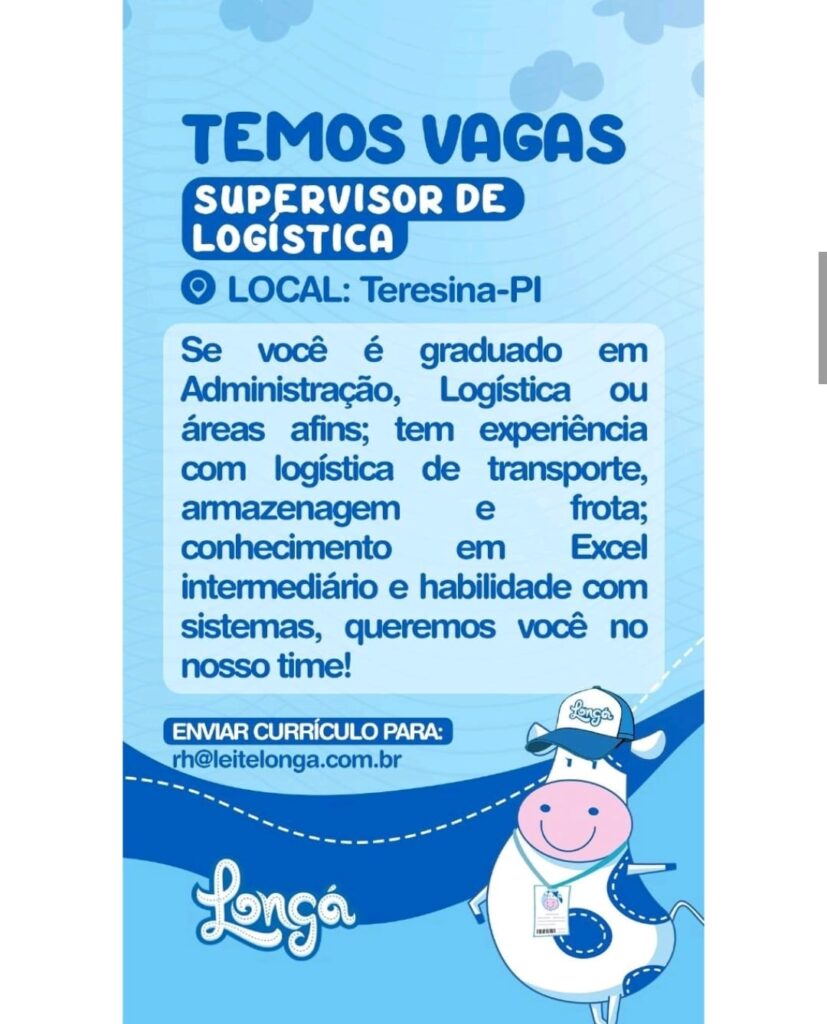 Vaga para Supervisor de Logística