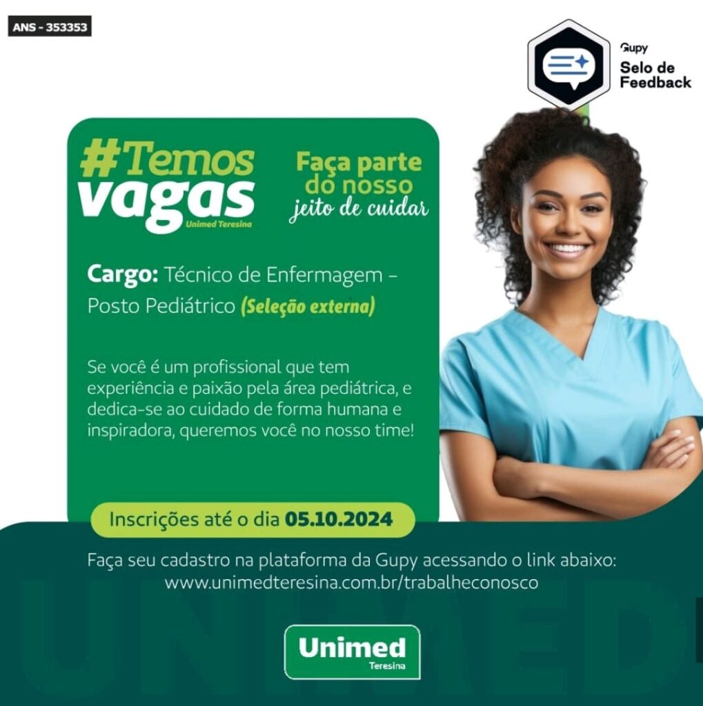 Vaga para Técnico de Enfermagem