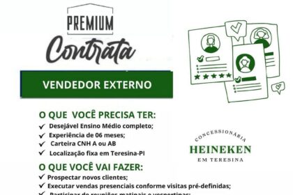 Vaga para Vendedor Externo