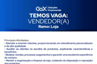 Vaga para Vendedor(a)