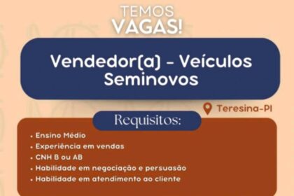 Vaga para Vendedor(a)