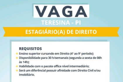 Vaga de Estágio para Direito