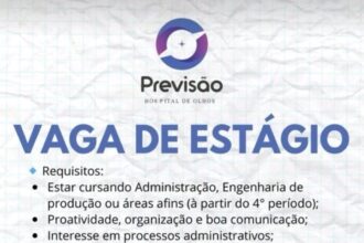 Vaga de estágio para Administração