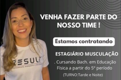 Vaga de estágio para Musculação