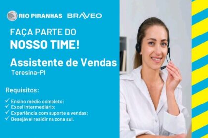 Vaga para Assistente de Vendas