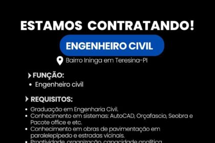 Vaga para Engenheiro Civil