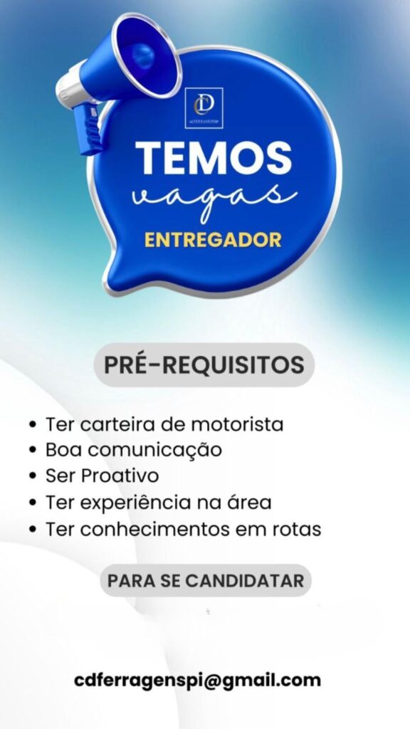 Vaga para Entregador