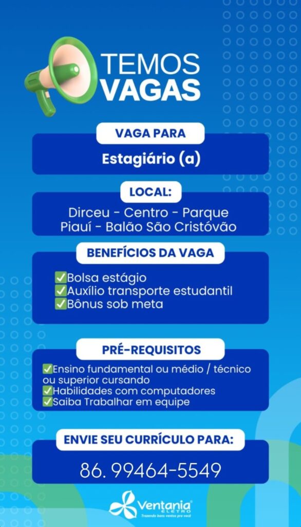 Vaga para Estagiário(a)