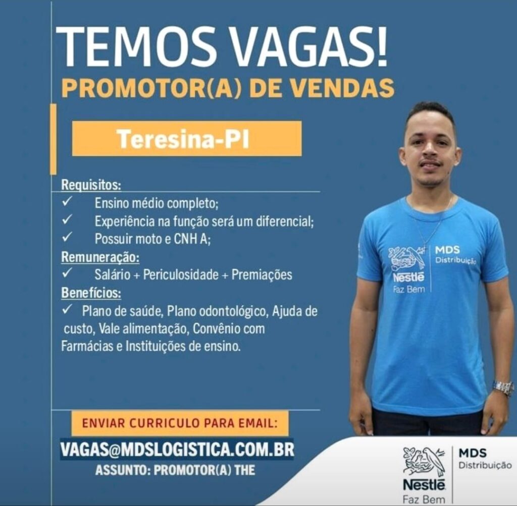 Vaga para Promotor(a) de Vendas