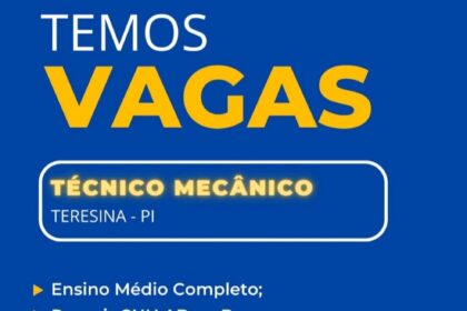 Vaga para Técnico Mecânico