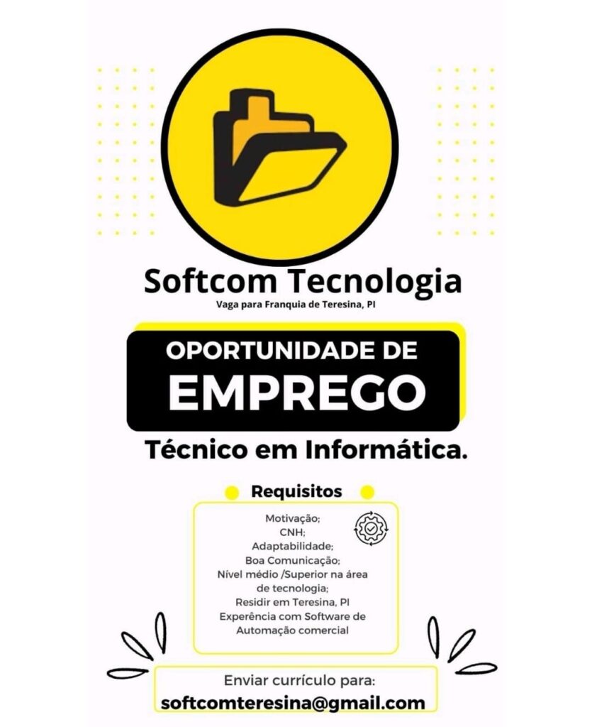 Vaga para Técnico em Informática 