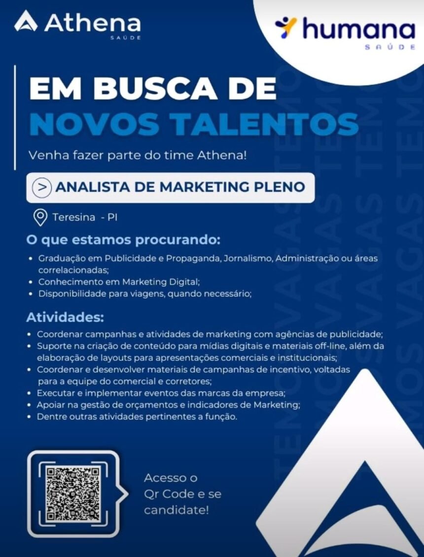 Vaga para Analista de Marketing