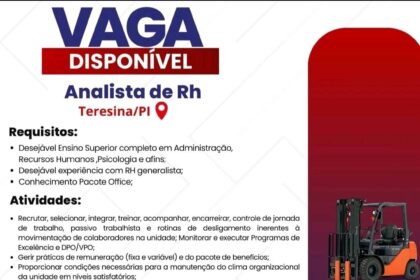 Vaga para Analista de RH