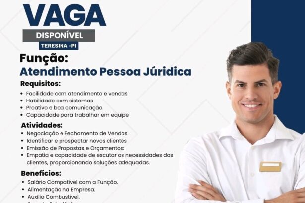 Vaga para Atendimento PJ