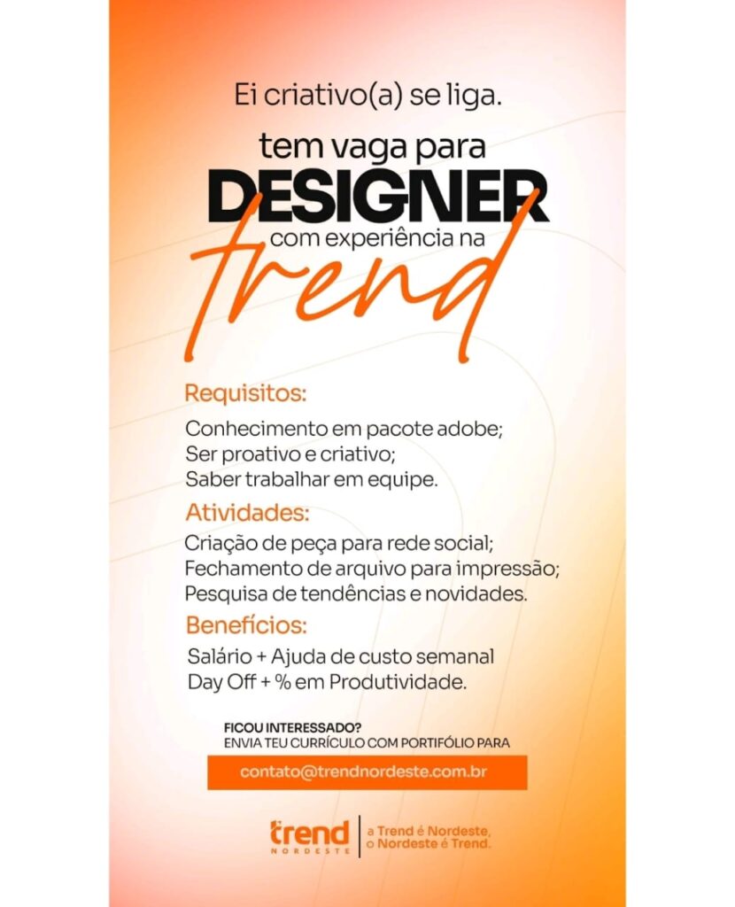 Vaga para Designer