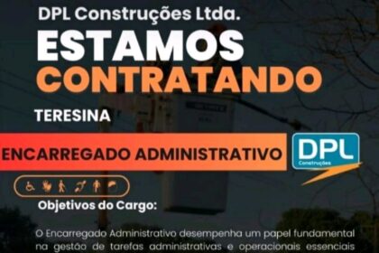 Vaga para Encarregado Administrativo