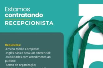 Vaga para Recepcionista