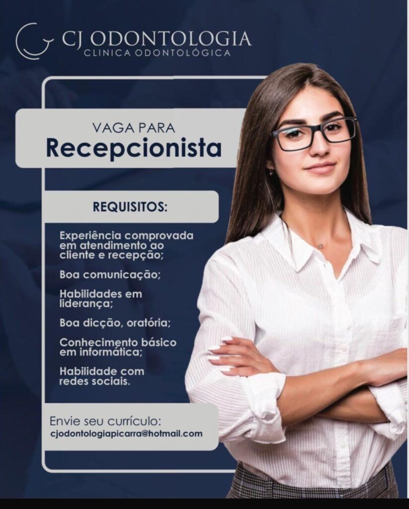 Vaga para Recepcionista