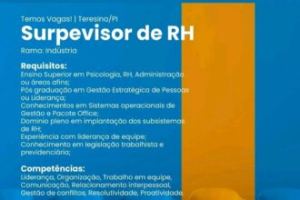 Vaga para Supervisor de RH