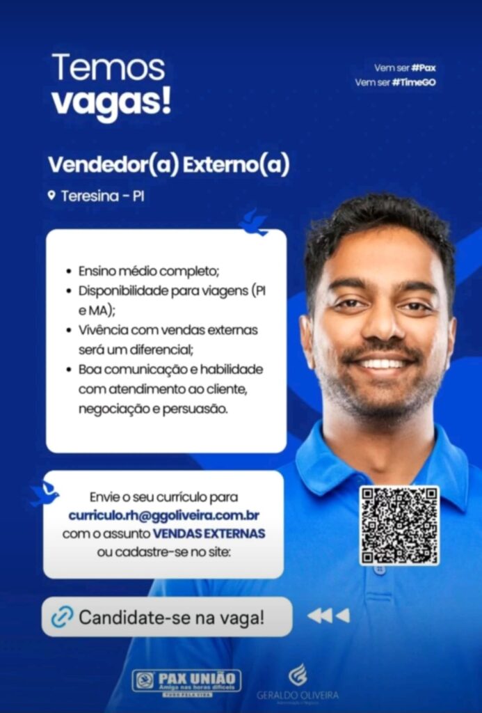 Vaga para Vendedor(a) Externo(a)