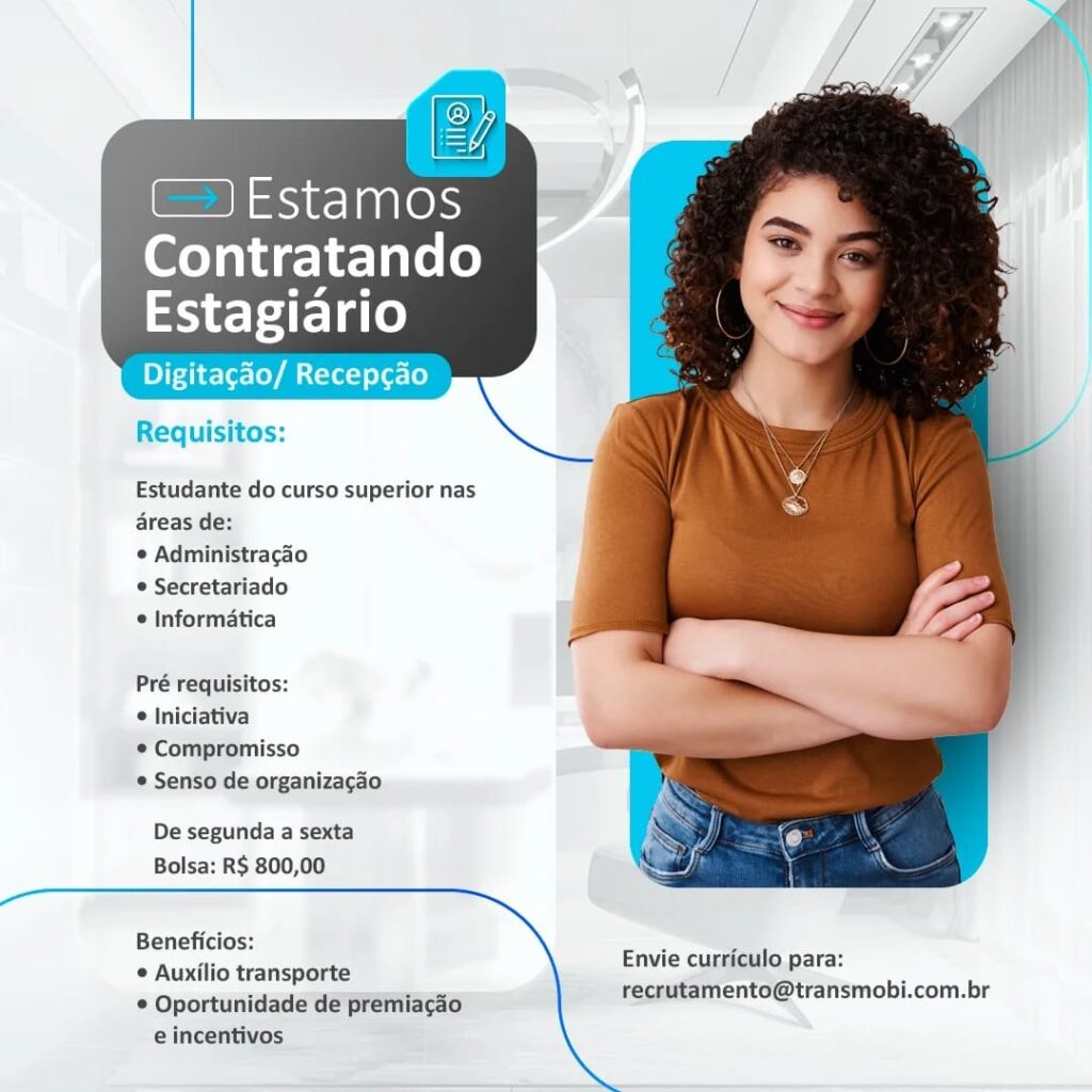 Vaga de Estágio para Digitação/ Recepção