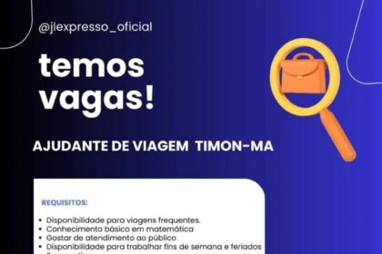 Vaga para Ajudante de Viagem