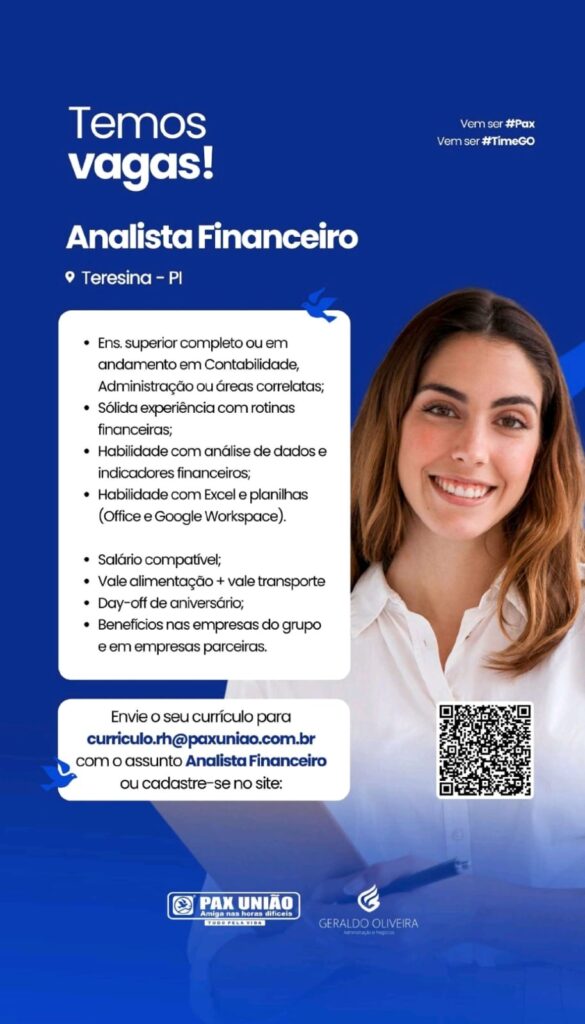 Vaga para Analista Financeiro