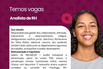 Vaga para Analista de RH