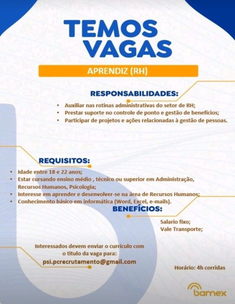 Vaga para Aprendiz 