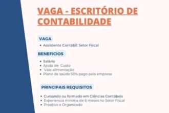 Vaga para Assistente Contábil