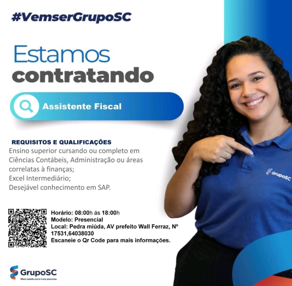 Vaga para Assistente Fiscal