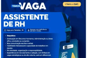 Vaga para Assistente de RH