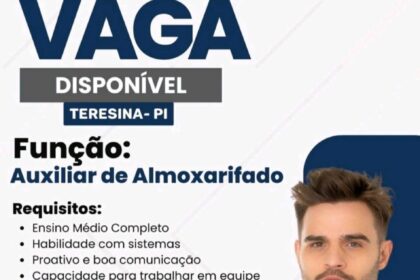 Vaga para Auxiliar de Almoxarifado