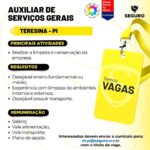 Vaga para Auxiliar de Serviços Gerais