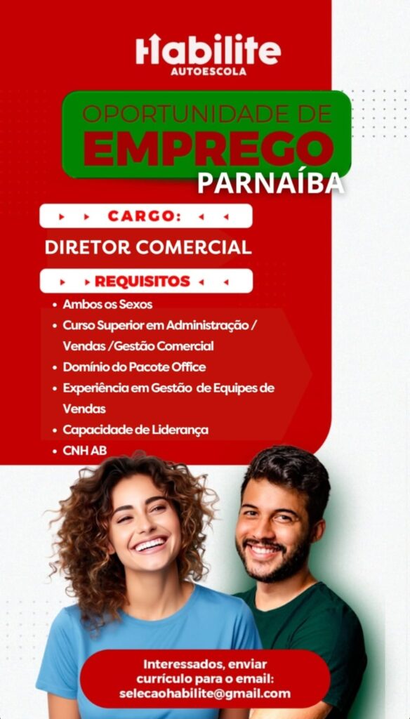 Vaga para Diretor Comercial